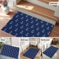 thumbnail image 6 of Navy Blue Washable Small Entryway Area Rugs 2'x3', Nautical Anchor Minimalist Modern Art Low Pile Throw Rug Non-Slip Sturdy Edge Binding Carpet for Front Door Floor Room Entry, 6 of 9