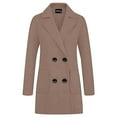 thumbnail image 6 of Ikevan Women Causal Coat Trench Jacket Ladies Warm Button Pocket Overcoat Outwear tops, 6 of 6