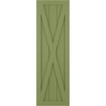 thumbnail image 5 of Ekena Millwork 18"W x 47"H True Fit PVC Single X-Board Farmhouse Fixed Mount Shutters, Moss Green (Per Pair - Hardware Not Included), 5 of 8