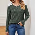 thumbnail image 5 of Scyoekwg Womens Tunic Tops Crew Neck Stripe Brushed Tunic Sweatshirts Loose Long Sleeve T Shirts Dressy Casual Blouses Fall Trendy Solid Color Lightweight Pullover (Army Green,S), 5 of 7