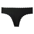 thumbnail image 1 of B91xZ Culotte Bikini en Coton pour Femmes, Microfibre Extensible, Taille Basse, TG Noir, 1 of 2