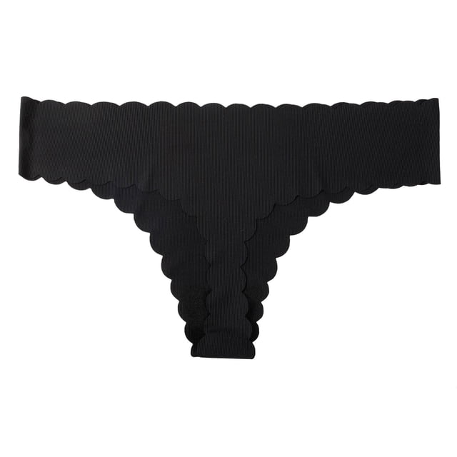 B91xZ Culotte Bikini en Coton pour Femmes, Microfibre Extensible, Taille Basse, TG Noir