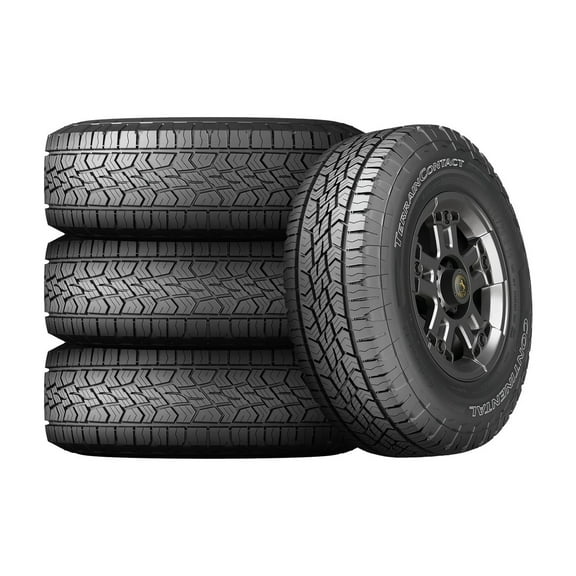 Set of 4 Continental TerrainContact A/T 225/60R17 99H Tires