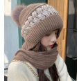 thumbnail image 2 of PIKADINGNIS Women Warm Soft Hat Scarf Set Winter Knit Lined Bearies Chunky Slouchy Cap, 2 of 6