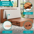 thumbnail image 4 of BALUS Queen Murphy Bed Cabinet, Modern Cabinet Chest Bed with Charging Station, Space-Saving Cube Murphy Bed with Folding Memory Foam Mattress & Large Storage Drawer for Bedroom（Red）, 4 of 9
