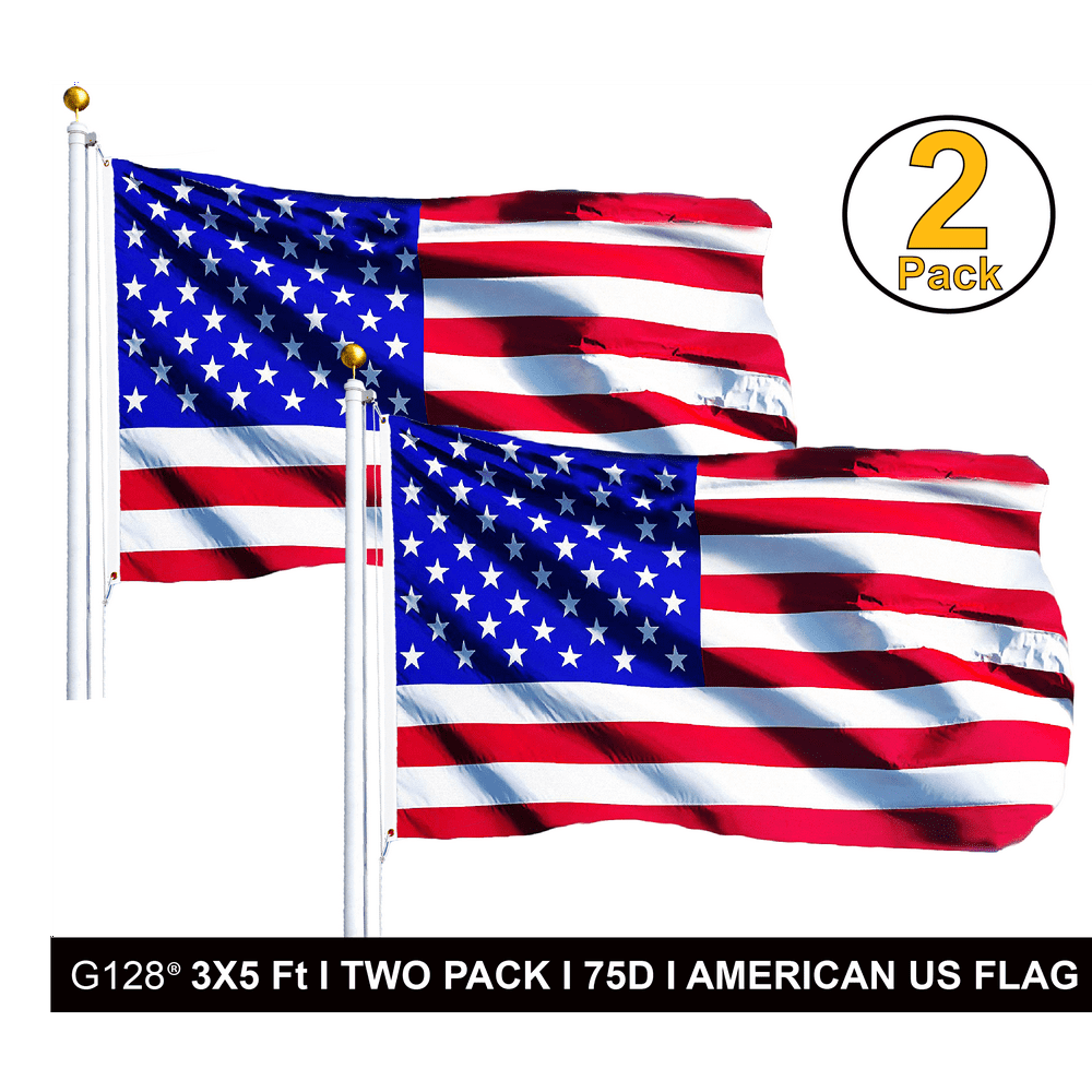 G128 American Flag 3x5ft Printed Quality Polyester with Brass