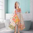 thumbnail image 6 of Pioneer Flower Floral Print Pattern Hooded Bath Towel，60"x35" for Ages 3 To 12 Kids, Quick Dry Lightweight Soft Microfiber Hood Beach Towel Cover Up for Kids, 6 of 7