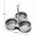 thumbnail image 4 of 430 stainless steel three grid breakfast egg cooker egg steamer spring handle egg creative DIY kitchen gadget, 4 of 6