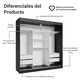 thumbnail image 4 of Ropero Closet Madesa Reno 3 Puertas con Espejo, 4 of 11