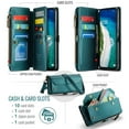 thumbnail image 3 of Crossbody for Samsung Galaxy A16 Case Wallet【RFID Blocking】with 10-Card Holder Zipper Bills Slot, Soft PU Leather Magnetic Shoulder Wrist Strap for Samsung Galaxy A16 Wallet Case Women, 3 of 14