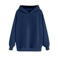 thumbnail image 5 of Women’s Basic Oversized Hoodie Sweatshirt Loose Fit Long Sleeve Pullover Hooded Tops Casual Soft Solid Color Streetwear Outfits, 5 of 6
