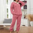 thumbnail image 2 of Ensemble de Pyjama pour Femmes, Haut à Enfiler Confortable avec Design à Revers, Tenue de Nuit Douce pour le Coucher, 2 of 9