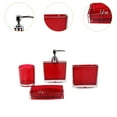 thumbnail image 6 of deevoka 4 Pieces Toothbrush Holder Modern Soap Dispenser for Hotel Countertop Vanity Red, 6 of 9
