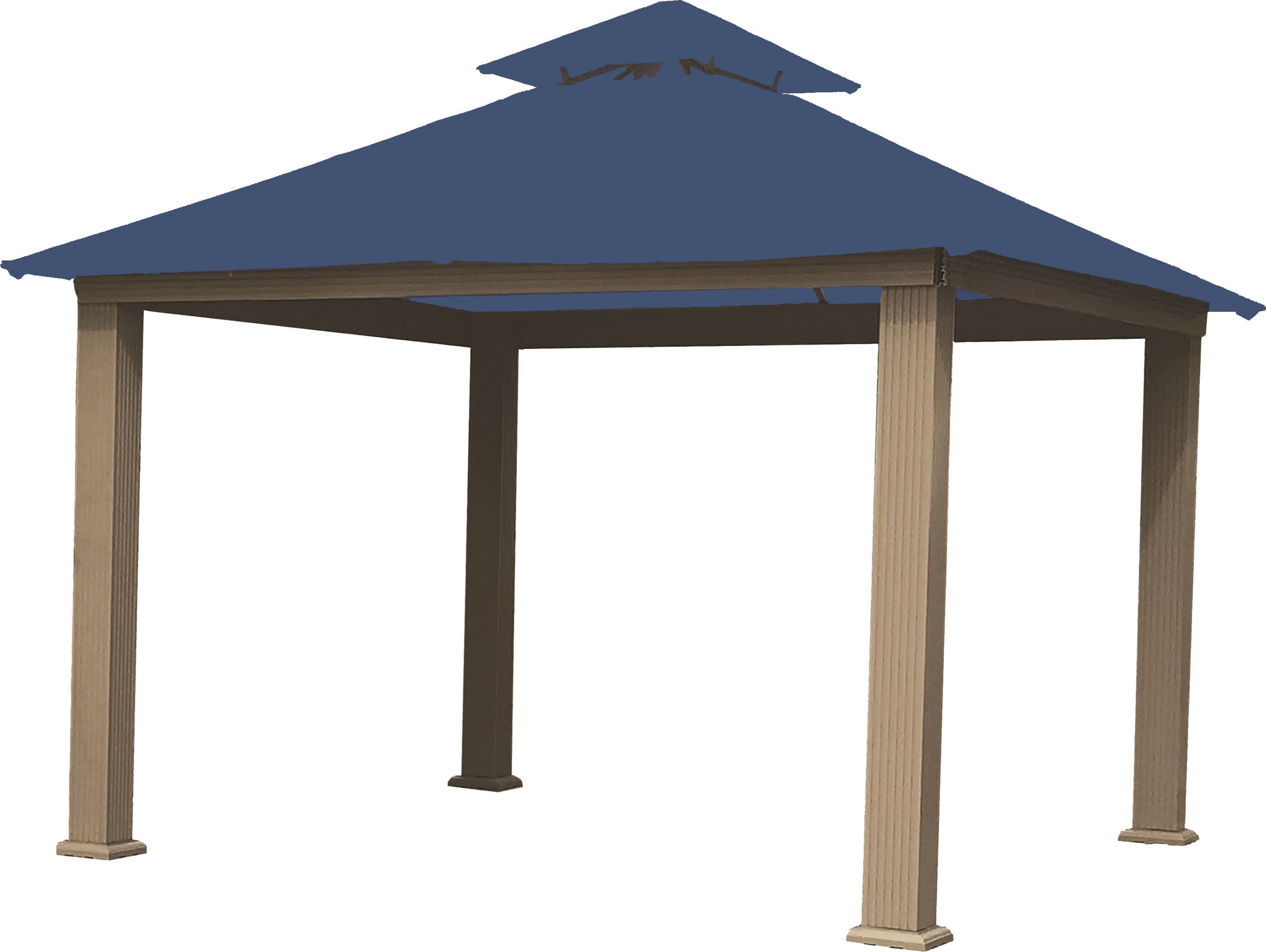 ACACIA 12' x 12' Aluminum Frame with OutDura Soft Top Gazebo in Steel