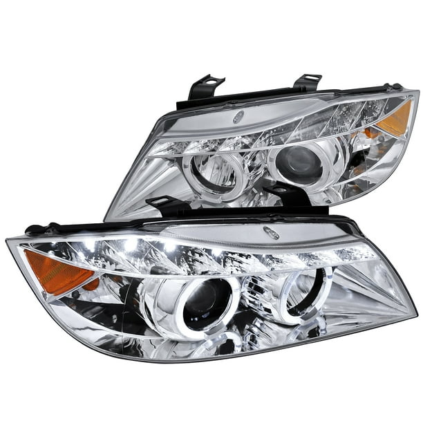 SpecD Tuning Led + Chrome Projector Headlights for 20062008 Bmw E90 3Series Head Light