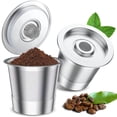 thumbnail image 3 of 2 Pack K Cup Reusable Coffee Pods for Keurig: Full Stainless Steel Refillable K Cups, Reusable Coffee Filter for Keurig 1.0 Coffee Machines, Bpa-Free Refillable Coffee Filters, 3 of 6