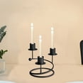 thumbnail image 4 of PEONAVET Candle Stand,Decorative Candlestick Holders for Pillar Candles,Vintage Tall Candle Sticks Stand Holder for Table, Mantel, Wedding, Housewarming Gift, Home Decor（Black） up to 65% off, 4 of 6