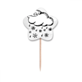 thumbnail image 1 of Copo de nieve nubes patron pintado a mano Selección de pastelitos Star lable Flag en palillos de dientes, 1 of 3