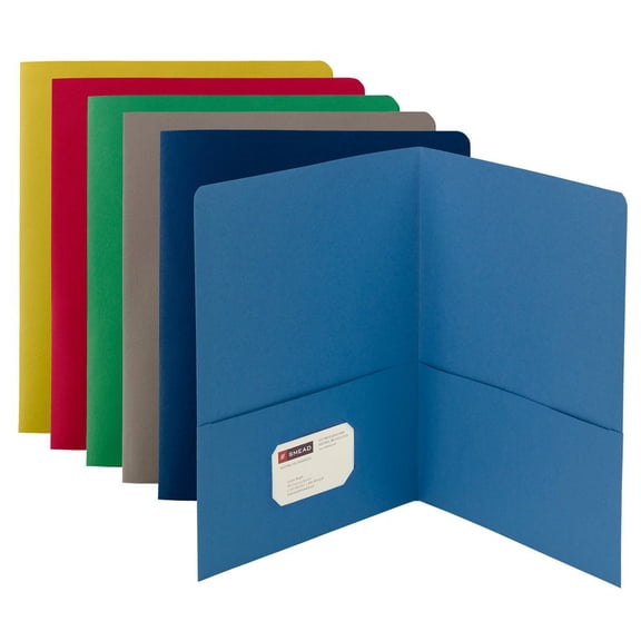 Smead Two-Pocket Heavyweight Folder, Letter Size, Assorted Colors, 25 per Box (87850)