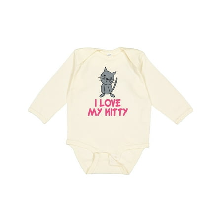 

Inktastic Cat Lover I Love My Kitty Gift Baby Girl Long Sleeve Bodysuit