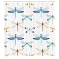 thumbnail image 3 of Ambesonne Dragonfly Shower Curtain, Regular Lines Insects, 69"Wx70"L, Orange Blue, 3 of 5