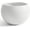 White, variant on Fiberstone Sphere Planter, Black 15.8" Dia Round Flower Pot with Drainage Hole and Removable Plug, Round Plant Pot for Indoor Outdoor Use, 11.8" Opening-10.9" H, Medium