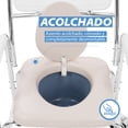 thumbnail image 2 of Silla Cómodo C/ Ruedas Y Freno Onof CALIFORNIA Asiento Inodoro Portátil 3 En 1 Azul-Blanco, 2 of 9