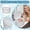 White, variant on Aximioll Pink Retainer Denture Cleaning Case 3.54 in, Hygienic Dental Soaking Bath Cup with Fitted Secure Lid, Mouthguard Storage Box for Bathroom Vanity and Travel Bag