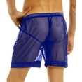 thumbnail image 3 of Men's See Through Shorts Mesh Loose Shorts Lounge Underwear Cover up Boxer Trunks, 3 of 8