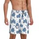thumbnail image 2 of Balery Cute Hippos Pantalones cortos de pijama de punto de algodón para hombre con cinturilla y bolsillos-Large, 2 of 6