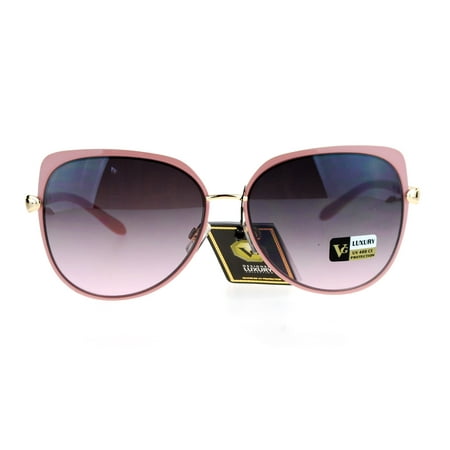 SA106 Luxury Designer Womens Butterfly Metal Diva Sunglasses Pink
