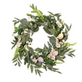 thumbnail image 1 of Chinese Easter Bunny Spring Wreath Rabbit Wreath Front Door Spring Decoration Easter Wreath Hanging Artificial Flower Garland Art Craft Holiday Decor, 1 of 3