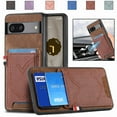 thumbnail image 1 of Nalacover Case for Google Pixel 7A Back Card Slots Wallet Case, Vintage Denim Pattern PU Leather Magnet Car Mount Cover, Full Edge Protection Anti-Drop Shockproof Case,Brown, 1 of 9
