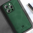 thumbnail image 2 of TECH CIRCLE for iPhone 16 Pro TPU+PC & PU Leather Case , Anti-Vibration & Anti-Slip Ultralight Luxury Case, Compatible with Magsafe for Men & Women,Darkgreen, 2 of 13