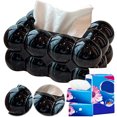 thumbnail image 4 of Caja Pañuelos para Sala Estar Lujo Ligero Alta Gama Caja Papel Creativa Caja Almacenamiento Servilletas Mesa Comedor Caja Papel (negro), 4 of 9