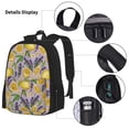 thumbnail image 3 of Disketp Lavender Flowers Mochila Estampada de Gran Capacidad con Lonchera y Estuche, Set de 3 Piezas para Estudiantes, 3 of 7