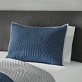 thumbnail image 2 of Mainstays Patchwork Navy Geometric Polyester Pillow Sham, King (1 Count), 2 of 5
