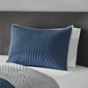 Mainstays Patchwork Navy Geometric Polyester Pillow Sham, Standard (1 Count)