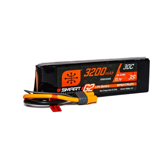 Spektrum Accessories 3200mAh 3S 11.1V Smart G2 LiPo 30C IC3 SPMX323S30 Airplane Batteries
