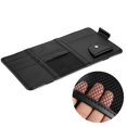 thumbnail image 4 of LYUMO Car Leather Organizer Universal Car Sun Visor Leather CD Sunglass Card Organizer Holder, Black, 4 of 8