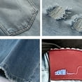 thumbnail image 4 of Ruyang Baggy Ripped Jeans for Girls Vintage Wide Leg Denim Pants with Pockets Teen Kids Fall Streetwear Y2k Straight Trousers, 4 of 9