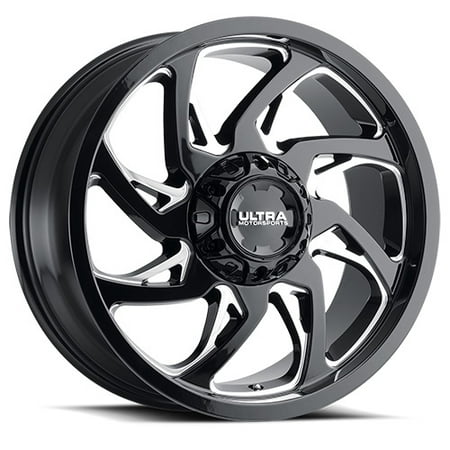 17" Black With Natural Accents 230 Villain Wheel by Ultra Wheel 230-7905BM+12