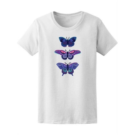 Beautiful Butterfly Silhouettes T-Shirt Women -Image by Shutterstock, Female x-Large