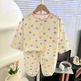 thumbnail image 2 of NOLDARES Toddler Boys Outfits Long Sleeve Cute Print Graphic Crewneck Top Elastic Waist Pants Soft Fall Winter Set 2 Piece Size:4-5 Y,Pink, 2 of 4