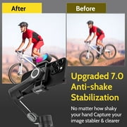 AOCHUAN 3-Axis Gimbal Stabilizer for iPhone & Android w/RGB Light, Handheld Phone Gimbal for Video Recording w/AI Tracking,1/4 Thread, Extendable Tripod, Padded Carry Bag(Smart X Complete Combo1)