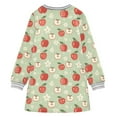 thumbnail image 6 of Girls' long-sleeved dress Apple Flower Girls' A-line dress with ribbed cuffs Soft and comfortable, 6 of 6