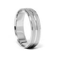 thumbnail image 2 of Mens 14K White Gold Hammered Comfort Wedding Band Ring, 2 of 2