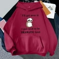 thumbnail image 2 of Charmgo Graphic Hoodies Under $15, Women Oversized Hoodie Cute Animal Graphic Drawstring Hooded Sweatshirts I'Ll Get Over It Comfort Hoodies Cute Winter Clothes for Women, Red Hoodies for Women L, 2 of 3