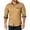 Khaki #1, variant on LNZGNM Men's Corduroy Button Down Shirt Plaid Collar Long Sleeve Shirt with Pocket Lightweight Untucked Shirts Fashion Outdoor Top,Dark Gray M