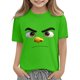 thumbnail image 5 of Tops de Manga Corta Linda con Impresión de Expresión Linda de Color Sólido para Niños Niños Niñas, Camiseta Cómoda Suelta para la Temporada Escolar, 5 of 6